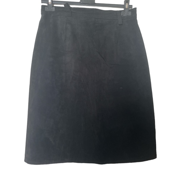 🇨🇦 Made in Canada vintage suede black skirt size 12 (better fit for size 10) - Picture 7 of 8